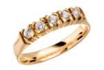 Memoire-Ring-585-Gelbgold-Breite3,3mm-5xDiamanten-0,05ct.