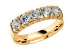 Memoire-Ring-585-Gelbgold-Breite4,4mm-5xDiamanten0,20ct.