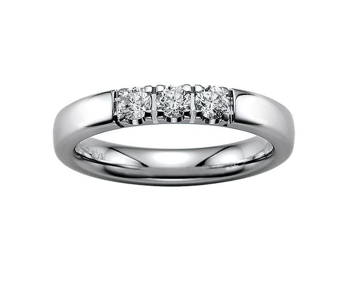 Memoire-Ring-585-Weissgold-Breite3,3mm-3xDiamanten0,30ct.