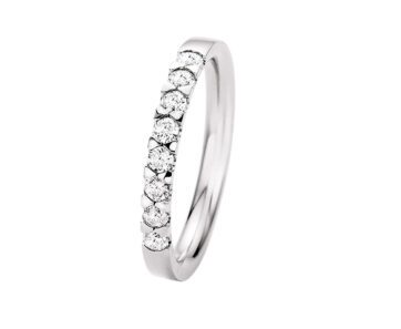 Memoire-Ring-585-Wei├ƒgold-Breite2,7mm-8xDiamanten0,44ct.